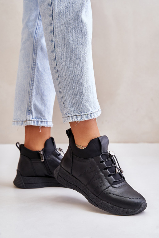 zateplené tenisky   Artiker 55C0041 Černé zateplené tenisky   Artiker 55C0041 Černé