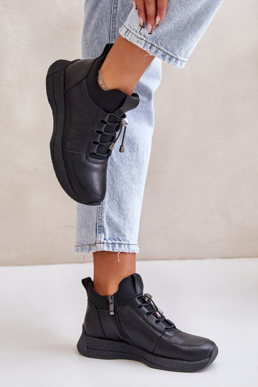 zateplené tenisky   Artiker 55C0041 Černé zateplené tenisky   Artiker 55C0041 Černé