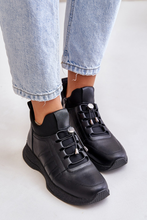 zateplené tenisky   Artiker 55C0041 Černé zateplené tenisky   Artiker 55C0041 Černé