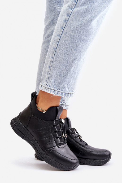 zateplené tenisky   Artiker 55C0041 Černé zateplené tenisky   Artiker 55C0041 Černé