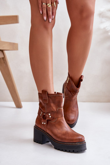 Dámské podpatky   3435 hnědá