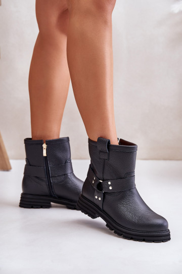 Dřeváky  s širokými podpatky  3610 Černé