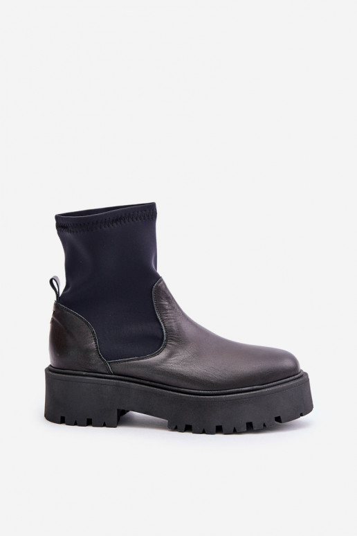 Zazoo 2947 Slip-on vzor Dámské podpatky  Černé Zazoo 2947 Slip-on vzor Dámské podpatky  Černé