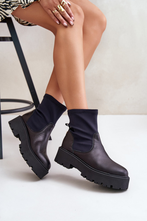 Zazoo 2947 Slip-on vzor Dámské podpatky  Černé Zazoo 2947 Slip-on vzor Dámské podpatky  Černé