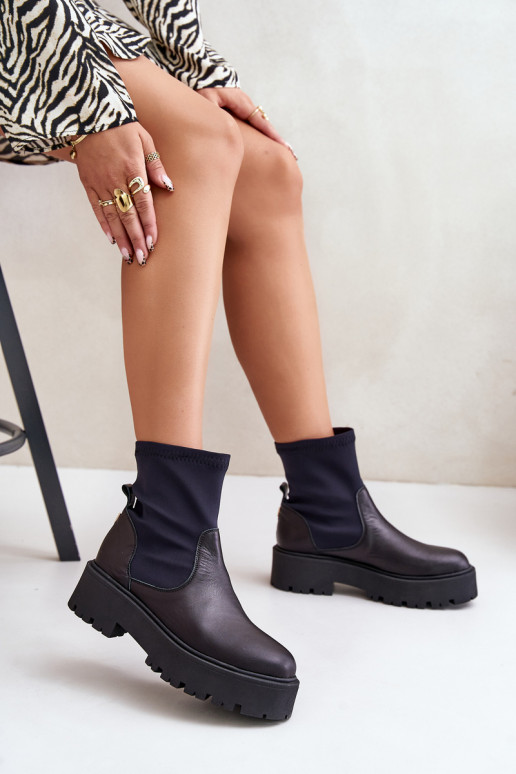 Zazoo 2947 Slip-on vzor Dámské podpatky  Černé Zazoo 2947 Slip-on vzor Dámské podpatky  Černé