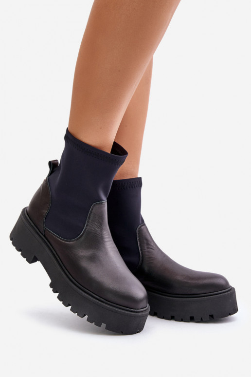 Zazoo 2947 Slip-on vzor Dámské podpatky  Černé Zazoo 2947 Slip-on vzor Dámské podpatky  Černé