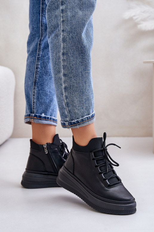 tenisky s platformou Artiker 55C1041 Černé   tenisky s platformou Artiker 55C1041 Černé