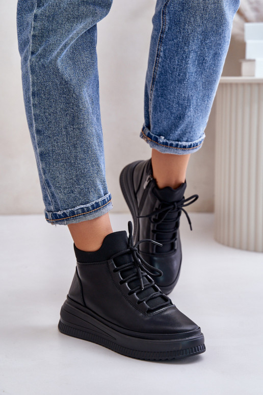 tenisky s platformou Artiker 55C1041 Černé   tenisky s platformou Artiker 55C1041 Černé