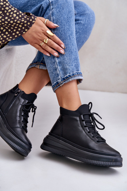 tenisky s platformou Artiker 55C1041 Černé   tenisky s platformou Artiker 55C1041 Černé