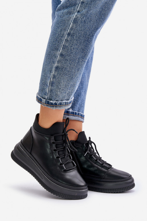 tenisky s platformou Artiker 55C1041 Černé   tenisky s platformou Artiker 55C1041 Černé