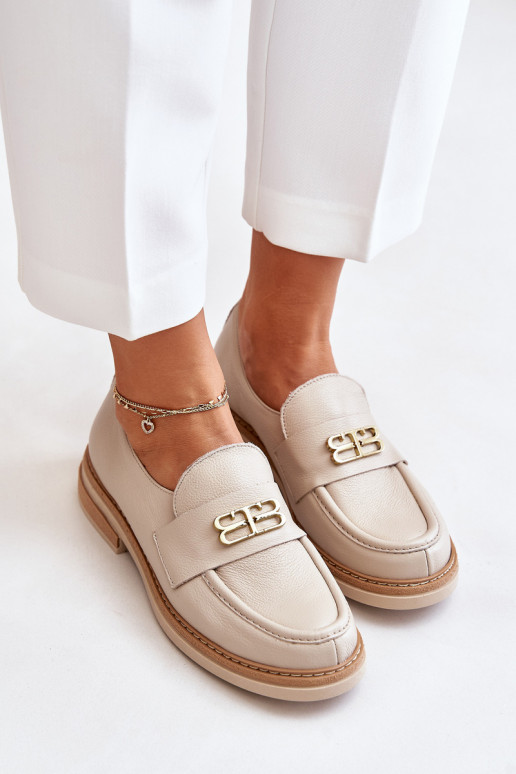 Zazoo 20174  Elegantní styl boty  s širokými podpatky béžové Zazoo 20174  Elegantní styl boty  s širokými podpatky béžové