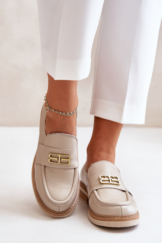 Zazoo 20174  Elegantní styl boty  s širokými podpatky béžové Zazoo 20174  Elegantní styl boty  s širokými podpatky béžové