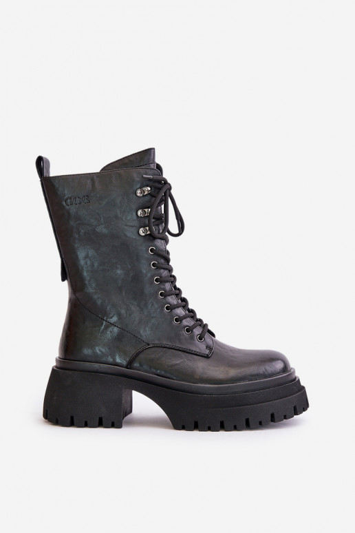 Dřeváky Dámské boty  zateplené GOE OO2N4121 Černé