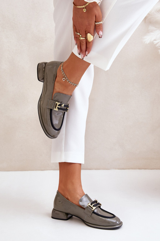 s efektem laku boty   s ornamenty Artiker 55C0412 šedá s efektem laku boty   s ornamenty Artiker 55C0412 šedá