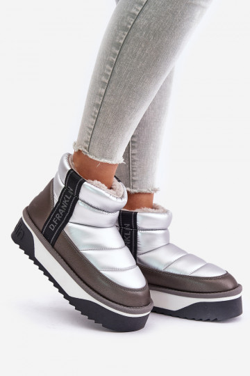 Sněhule s masivní podrážkou D.Franklin DFSH371010 stříbrné barvy 2