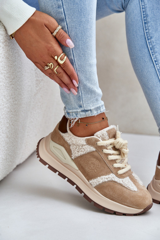 zateplené Tenisky   Big Star OO274A317 HI-POLY SYSTEM béžové zateplené Tenisky   Big Star OO274A317 HI-POLY SYSTEM béžové