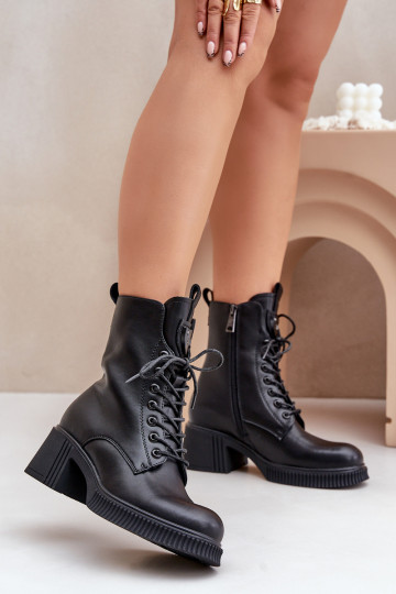 zateplené Dámské podpatky  Vinceza 66671 Černé