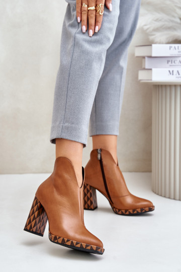 Dřeváky s podpatky Laura Messi 2836 hnědá