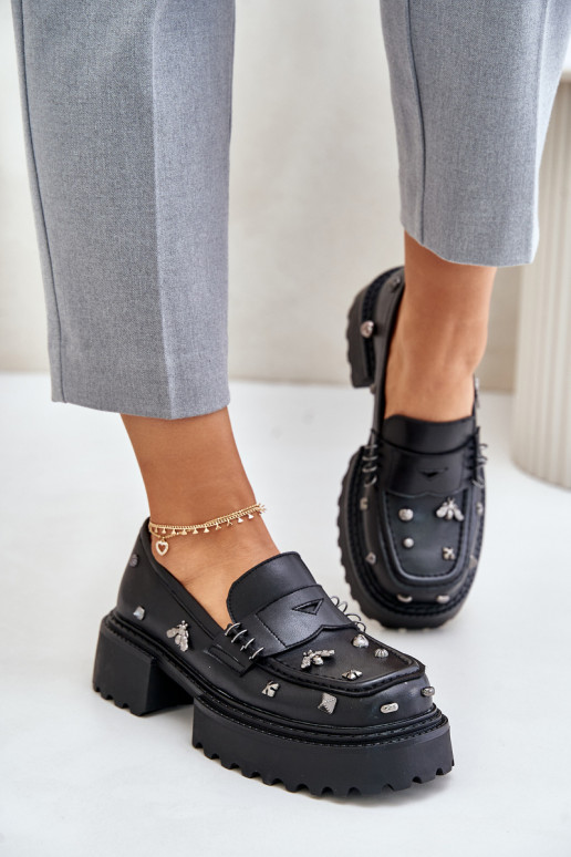 boty  s pěknými detaily D&A MR880-102 Černé  boty  s pěknými detaily D&A MR880-102 Černé