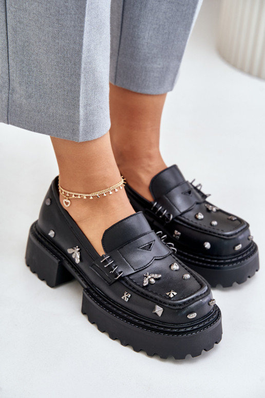 boty  s pěknými detaily D&A MR880-102 Černé  boty  s pěknými detaily D&A MR880-102 Černé