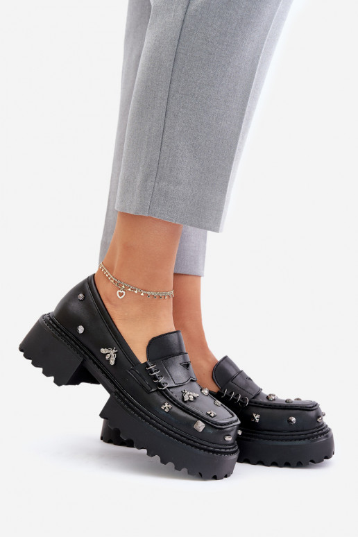 boty  s pěknými detaily D&A MR880-102 Černé  boty  s pěknými detaily D&A MR880-102 Černé