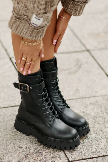 zateplené boty  s přezkami Big Star OO274137 Černé 2