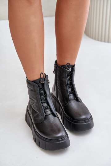 Zazoo 60472 Dřeváky s platformou I Koturnie Černé