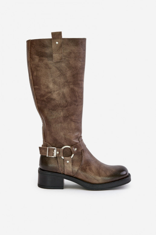 Zazoo 70141  dámské dlouhé boty  hnědá Zazoo 70141  dámské dlouhé boty  hnědá