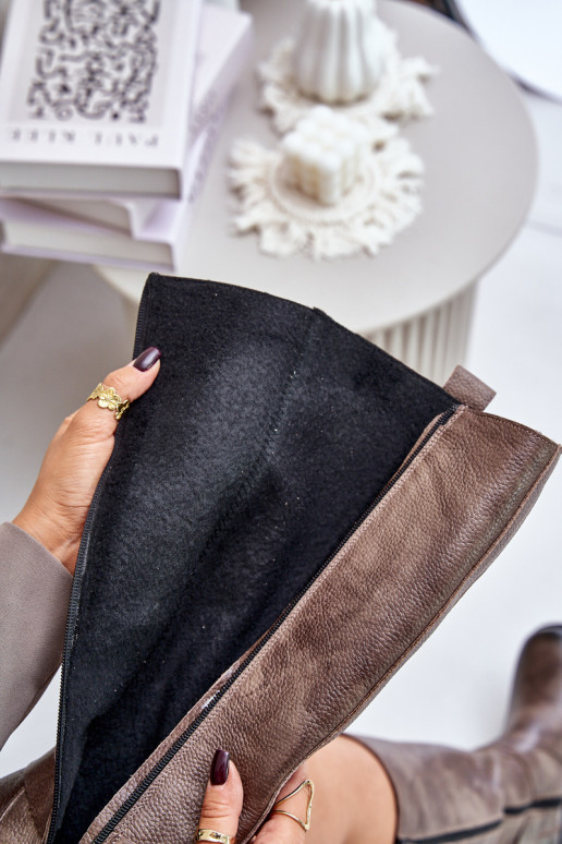 Zazoo 70141  dámské dlouhé boty  hnědá Zazoo 70141  dámské dlouhé boty  hnědá