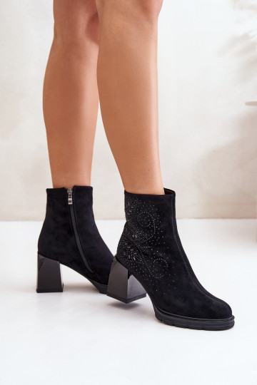 zateplené Dámské podpatky  D&A MR880-130 Černé 2