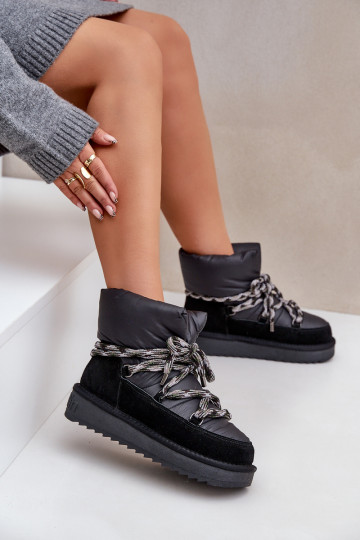 ze semiše Sněhule  Z Grubym m D.Franklin DFSH375003 Černé