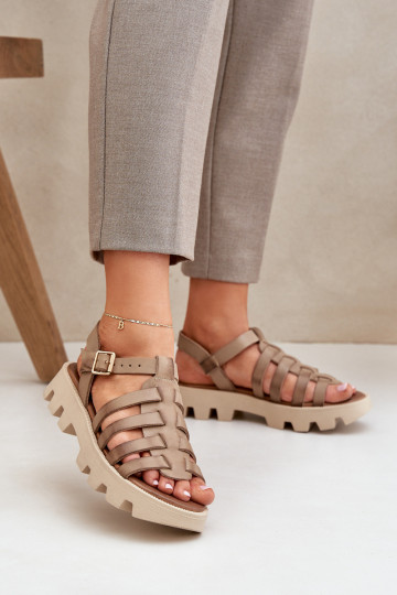 Dámské sandály  Zazoo 3695 béžové