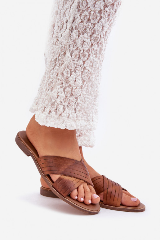   Pantofle  Shoes 3682 Camel