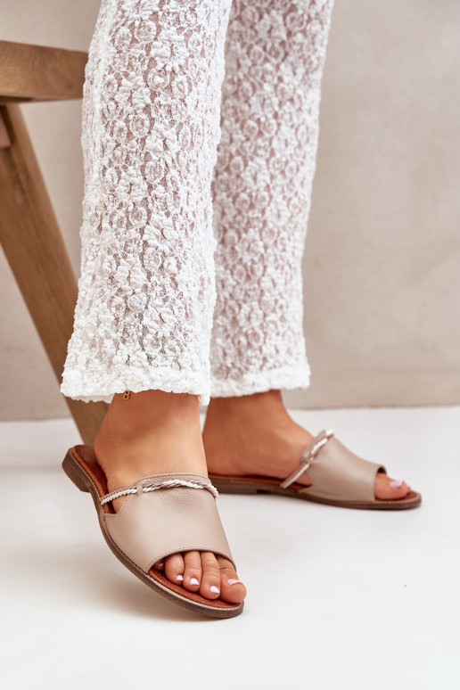 Pantofle  Shoes 3047 béžové