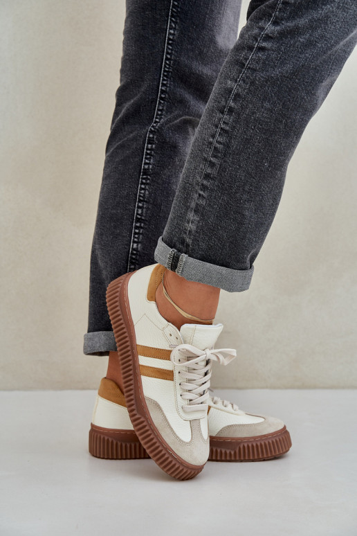 Zazoo N1068S6   Tenisky  s platformou béžové Zazoo N1068S6   Tenisky  s platformou béžové