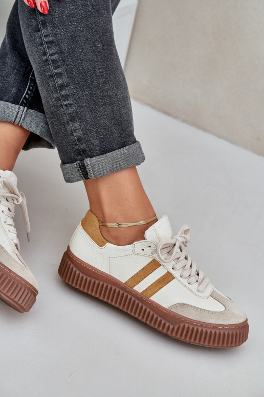 Zazoo N1068S6   Tenisky  s platformou béžové Zazoo N1068S6   Tenisky  s platformou béžové