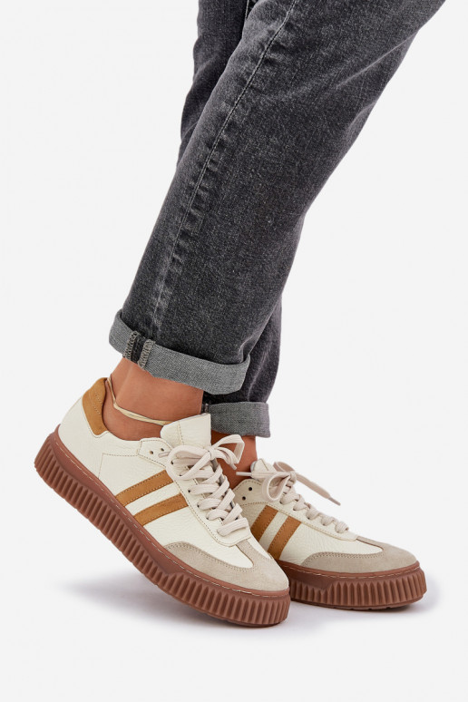 Zazoo N1068S6   Tenisky  s platformou béžové Zazoo N1068S6   Tenisky  s platformou béžové