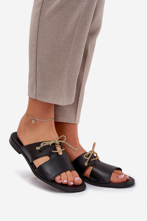 Pantofle  s širokými podpatky Zazoo 3022 Černé