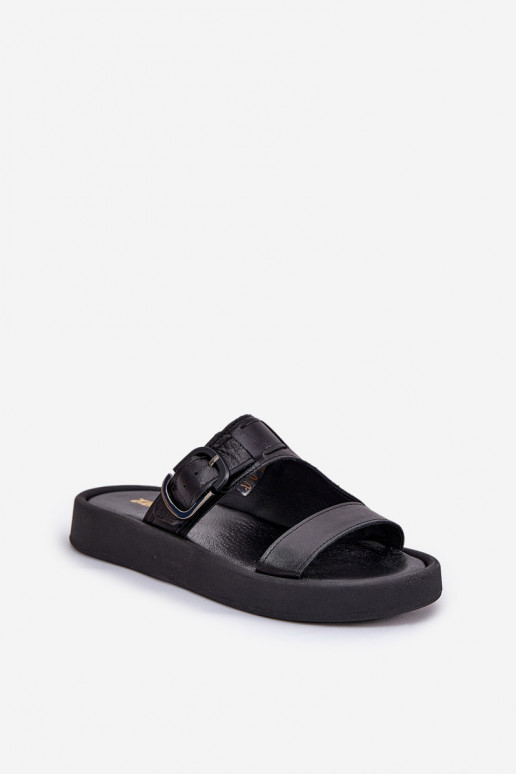 Pantofle  s platformou Zazoo 3024 Černé