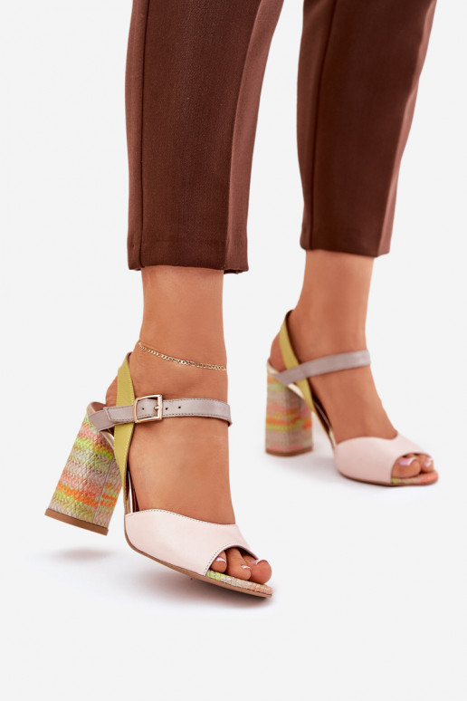 Elegantní styl Žabky s podpatky Laura Messi 2136 různé barvy  Elegantní styl Žabky s podpatky Laura Messi 2136 různé barvy