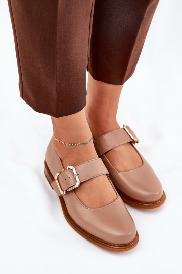  boty  s přezkami Laura Messi 2980 béžové