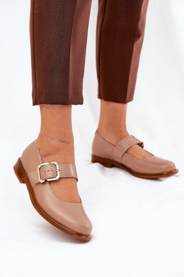  boty  s přezkami Laura Messi 2980 béžové 2