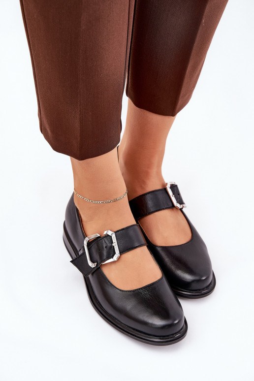 boty  s přezkami Laura Messi 2980 Černé  boty  s přezkami Laura Messi 2980 Černé