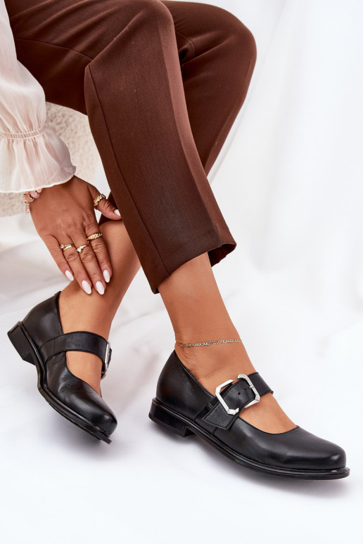 boty  s přezkami Laura Messi 2980 Černé  boty  s přezkami Laura Messi 2980 Černé