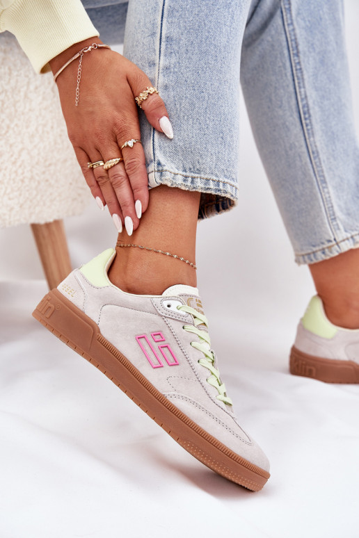 ze semiše tenisky Tenisky  D.Franklin DFSH387005 Zgaszona Biel ze semiše tenisky Tenisky  D.Franklin DFSH387005 Zgaszona Biel