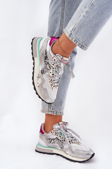 Tenisky tenisky  D.Franklin DFSH378006 stříbrné barvy