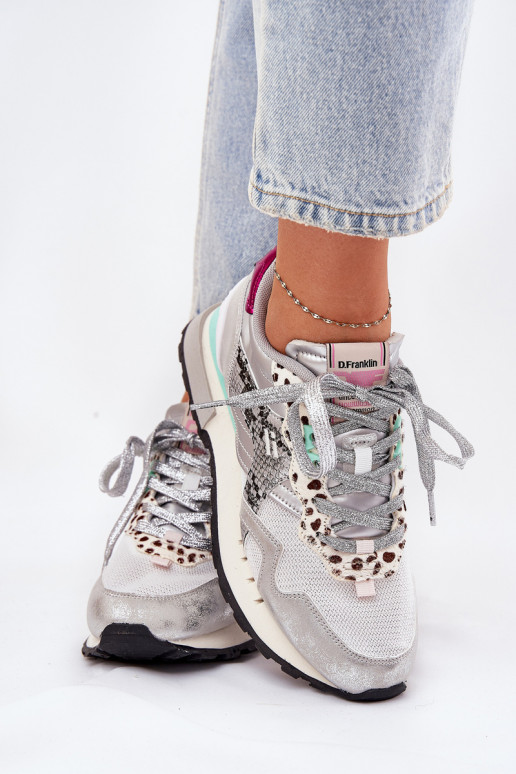 Tenisky tenisky  D.Franklin DFSH378006 stříbrné barvy Tenisky tenisky  D.Franklin DFSH378006 stříbrné barvy