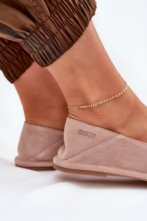 Semišové baleríny  Big Star RR274081 růžová Semišové baleríny  Big Star RR274081 růžová