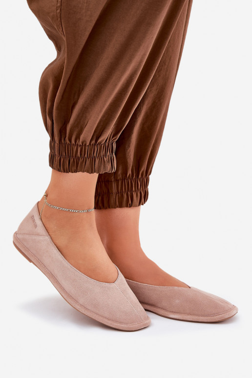 Semišové baleríny  Big Star RR274081 růžová Semišové baleríny  Big Star RR274081 růžová