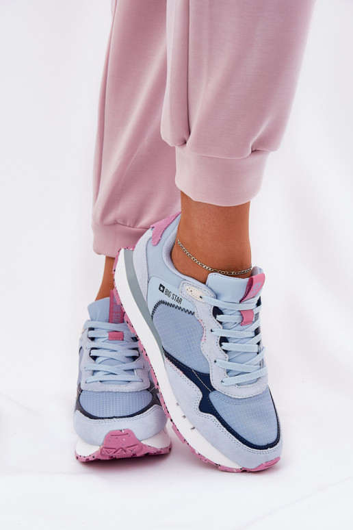 ze semiše  tenisky  Big Star RR274236 HI-POLY SYSTEM modrá ze semiše  tenisky  Big Star RR274236 HI-POLY SYSTEM modrá